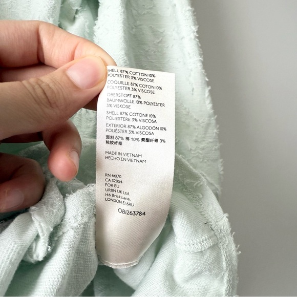 By Anthropologie Amorina Babydoll Top Mint Green Small - Picture 6 of 6